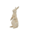 Figurka dekoracyjna 33x16,8x11,8cm królik stojący kremowy - 1
