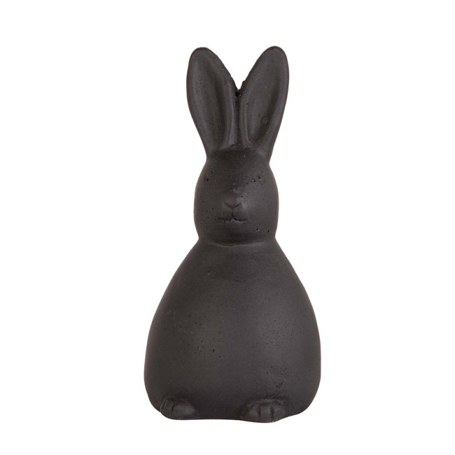 Decorative figurine 13x6cm black rabbit