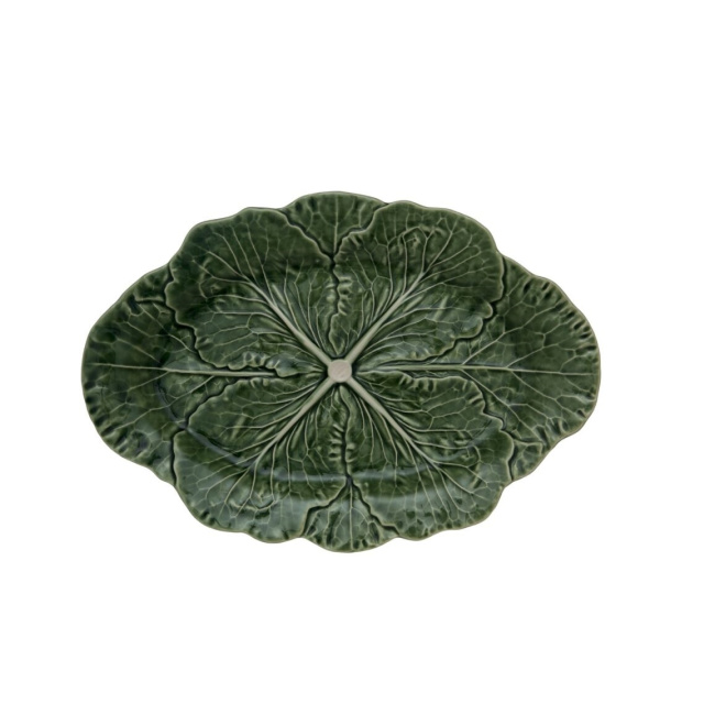 platter Cabbage 37,5x26,x3,5cm green cabbage leaf