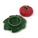 butter dish Tomato 20x18x4,5cm green-red - 2
