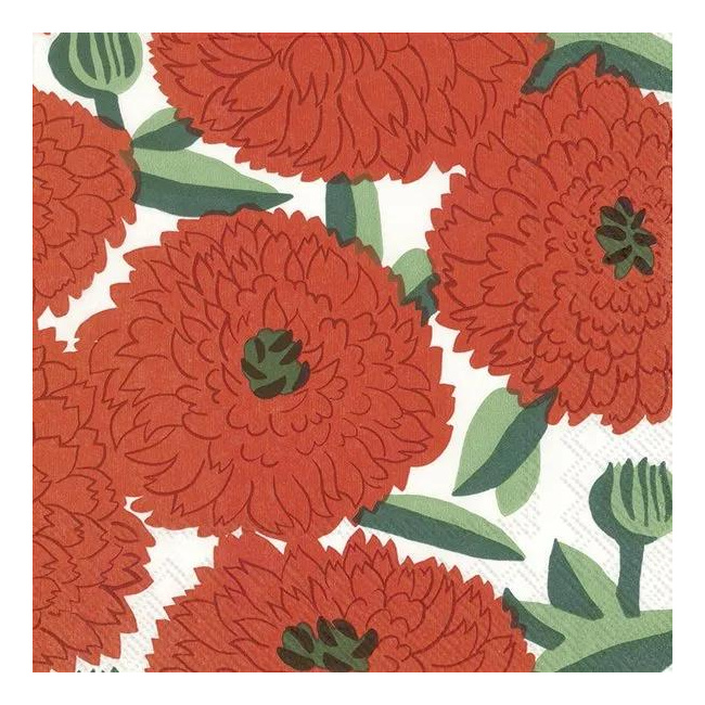 Napkins 25x25cm Primavera Red 20pcs