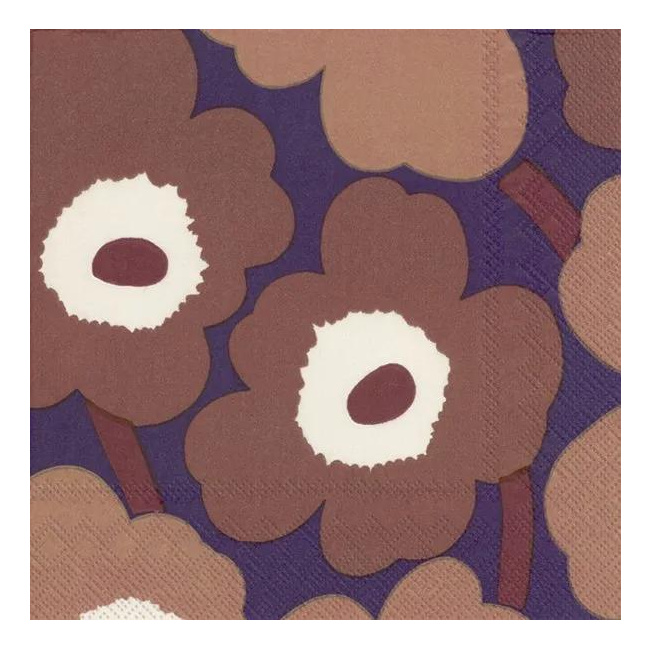 Napkins 25x25cm Unikko Purple Copper 20pcs
