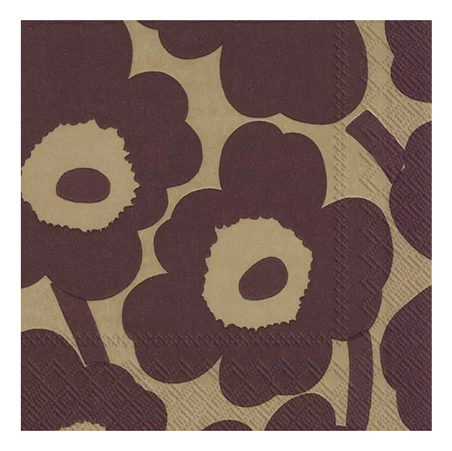 Napkins 33x33cm Unikko Bordeaux 20pcs