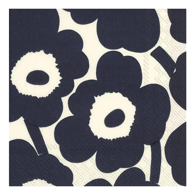 Napkins 25x25cm Unikko Dark Blue 20 pcs