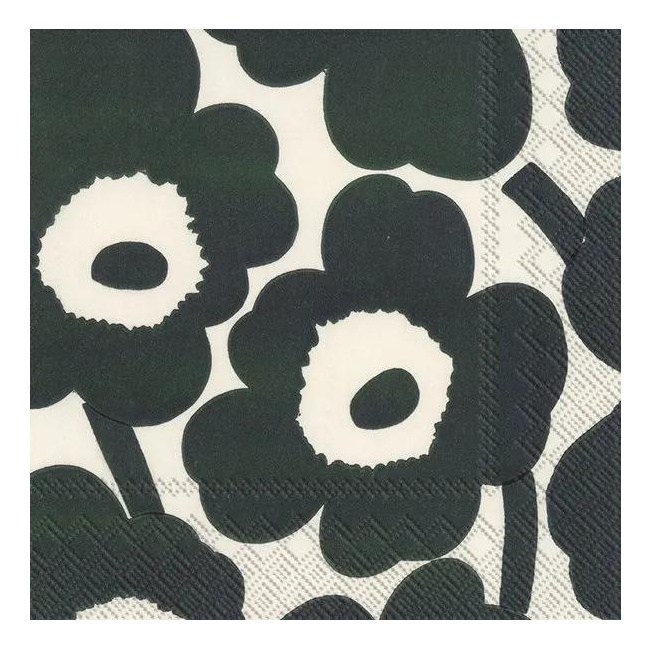 Napkins 33x33cm Unikko Green 20pcs