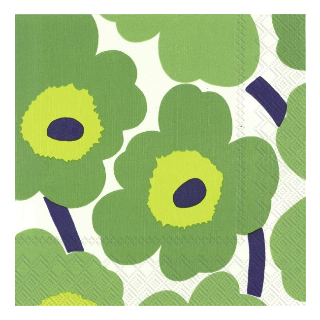 Serwetki 33x33cm Unikko Green 20szt. - 1