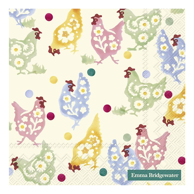 Serwetki 33x33cm Spring Chickens Cream 20szt. - 1
