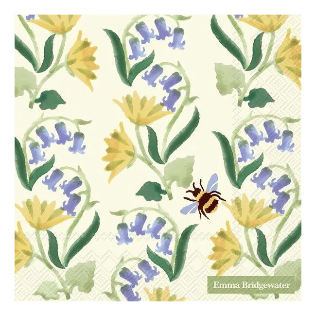 Napkins 33x33cm Bluebell and Cealndine Cream 20pcs