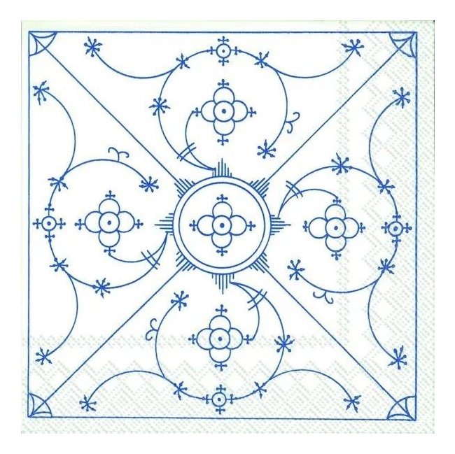 Napkins 33x33cm Indish Blue 20pcs