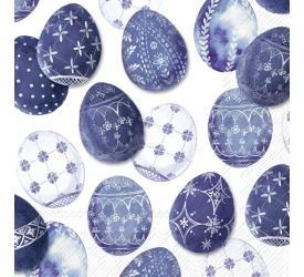 Serwetki 33x33cm Decorated Eggs Blue 20szt.
