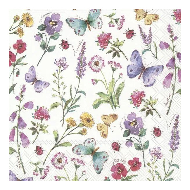 Napkins 33x33cm Summer Flowers 20pcs