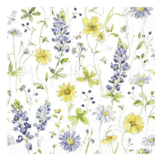 Napkins 33x33cm Lovely Blues Allover 20pcs