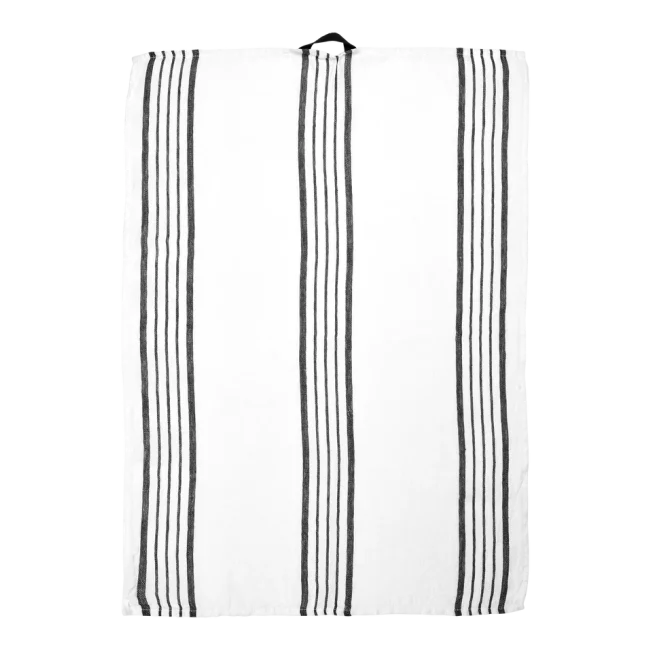 Kitchen Towel 70x50cm white columns linen - 1