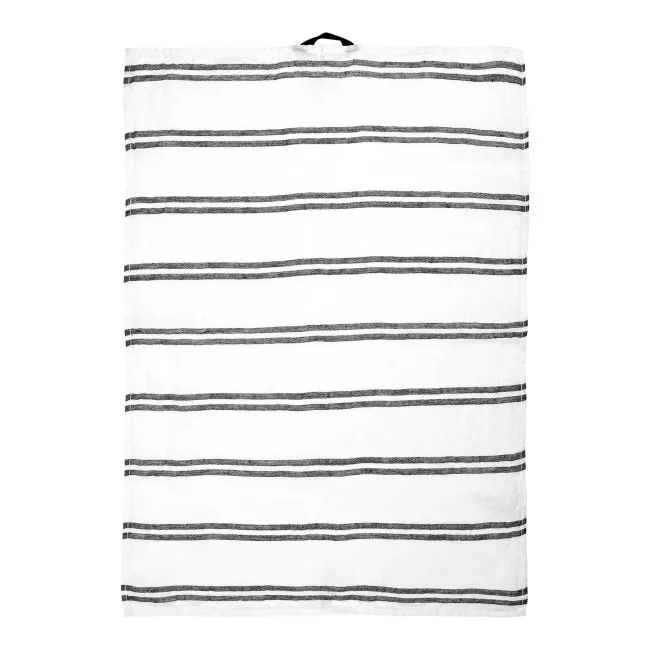 Kitchen Towel 70x50cm white rows linen