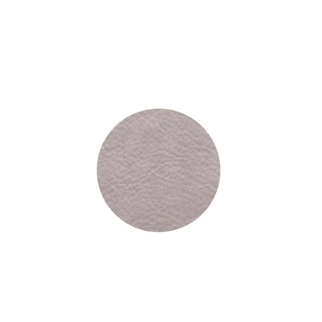 Set of 4 Cegan Leather Coasters 10cm Silver Cloud