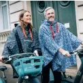 Poncho Cape Paisley Blue  - 5