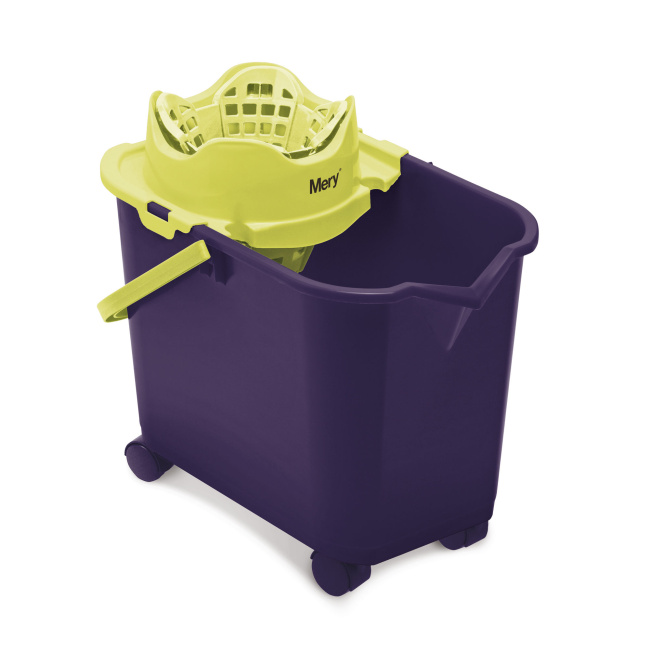 Rectangular 20L Bucket with Squeezer and Wheels - 1