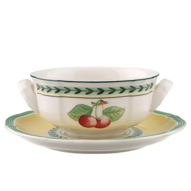 French Garden Bouillon cup with saucer 350ml - 1