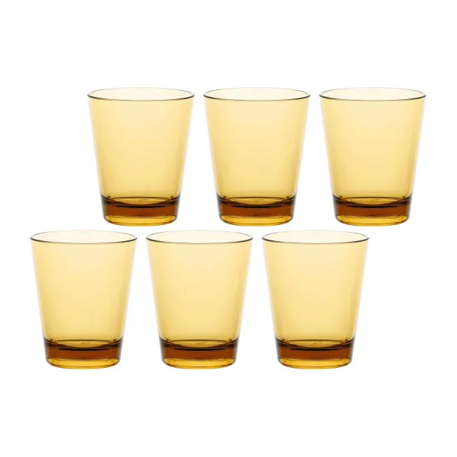 Zestaw 6 szklanek Fiaba 440ml żółte