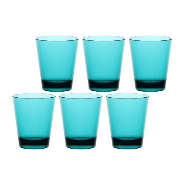 Set of 6 Fiaba glasses 440ml blue