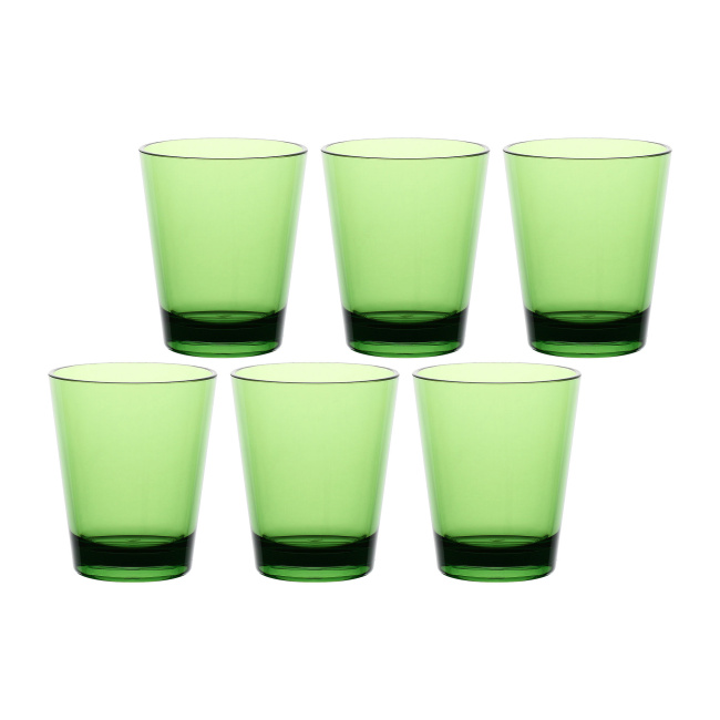 Set of 6 Fiaba glasses 440ml green