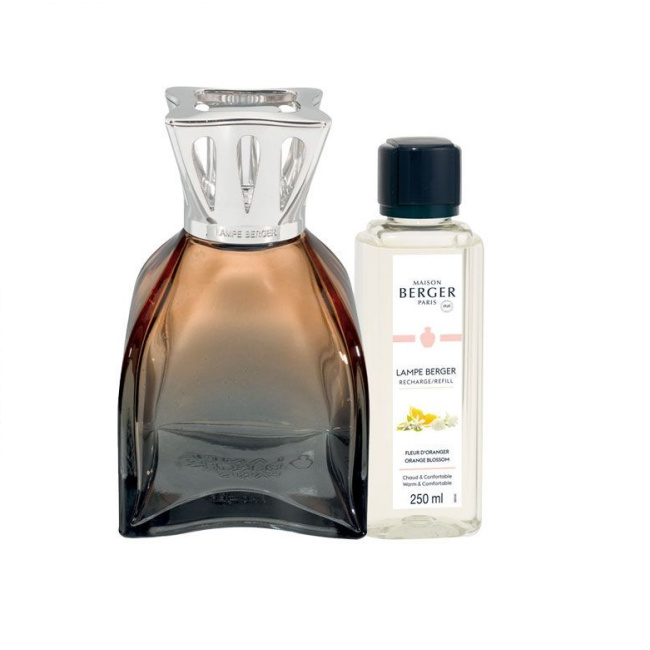 Lilly beige scent lamp set + 250ml 'Orange Blossom' scented oil - 1