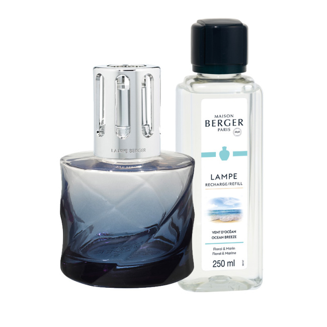Spirale blue scent lamp set + 250ml 'Ocean Breeze' scented oil - 1