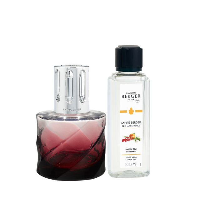 Spirale red scent lamp set + 250ml 'Goji Berry' scented oil