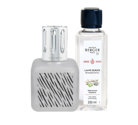 Zestaw lampa zapachowa Kostka zebra + olejek zapachowy 