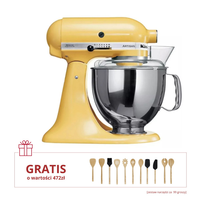 Stand Mixer Artisan 5/175 yellow + 11-piece kitchen accessory set Classic 