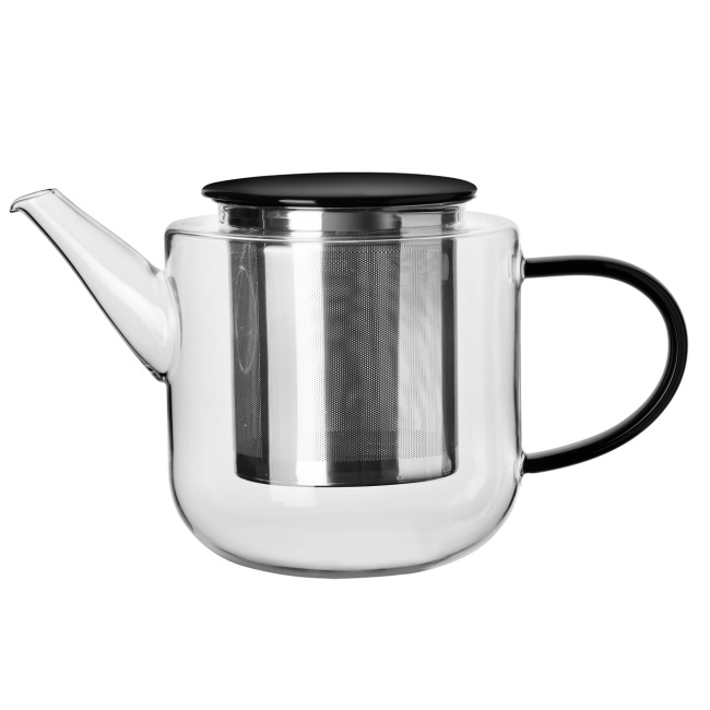 Tea kettle Coppa Glass 1.1L black