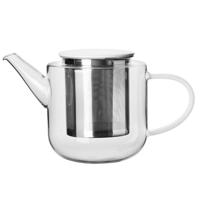 Tea kettle Coppa Glass 1.1L white