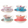 Cheeky Pink 8-piece Cup and Saucer Set
