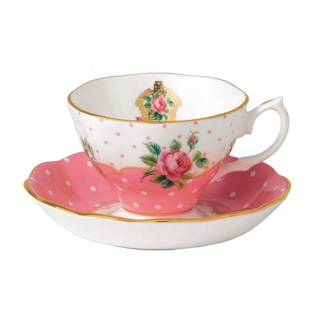 Cheeky Pink Cup with Saucer 180ml - 1