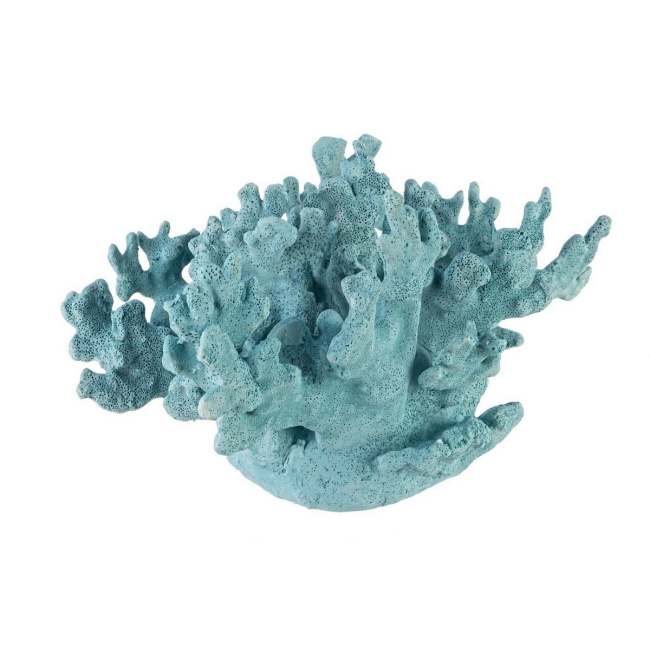 Decorative coral figurine 32x21cm light blue