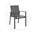 Krzesło ogrodowe Coria dark charcoal - 3