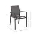 Krzesło ogrodowe Coria dark charcoal - 6