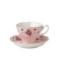 Filiżanka ze spodkiem New Country Roses Pink 70ml do espresso - 1