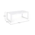Stolik ogrodowy Cannes 60x110x40cm white - 3