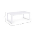 garden table Cannes 60x110x40cm white - 4