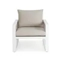 garden armchair Cannes white + cushions - 3
