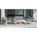 garden armchair Cannes white + cushions - 6