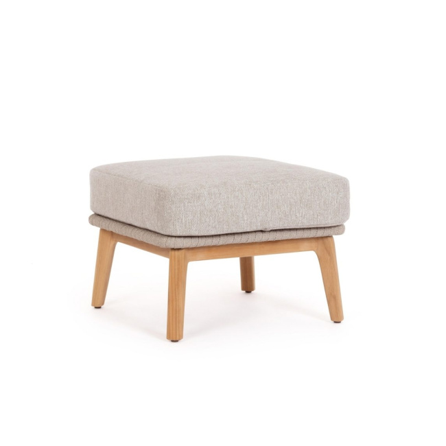 garden stool Tamise 57.5x54.5x43cm beige + cushion - 1