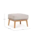 Taboret ogrodowy Tamise 57,5x54,5x43cm beige + poduszka - 5