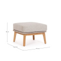 garden stool Tamise 57.5x54.5x43cm beige + cushion - 3