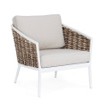 garden armchair Metz white + cushions - 1