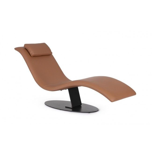 chaise lounge Verin 170x60x84cm cognac