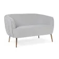 Sofa Lille 2-osobowa aksamit light grey - 1
