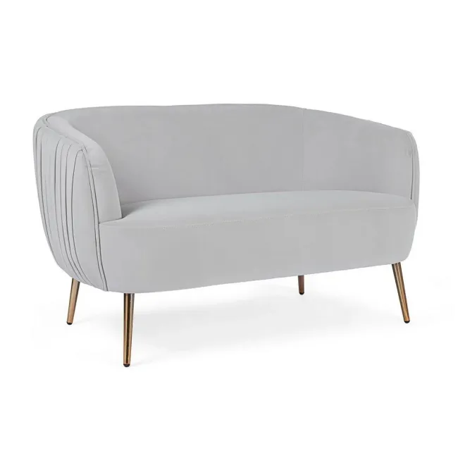 Sofa Lille 2-osobowa aksamit light grey