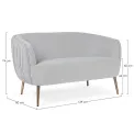 Sofa Lille 2-osobowa aksamit light grey - 5